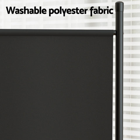 Artiss 3 Panel Room Divider Screen 260x180cm Fabric Black Chez Guru