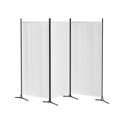 Artiss 3 Panel Room Divider Screen 260x180cm Fabric White Chez Guru