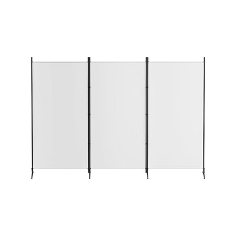 Artiss 3 Panel Room Divider Screen 260x180cm Fabric White Chez Guru