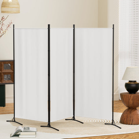 Artiss 3 Panel Room Divider Screen 260x180cm Fabric White Chez Guru