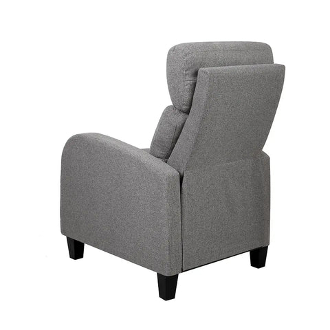 Artiss Fabric Reclining Armchair - Grey - Chez Guru