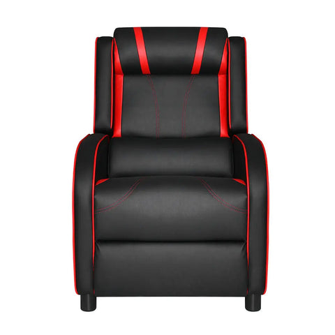 Artiss Recliner Chair Gaming Chair Leather Black Serik Chez Guru