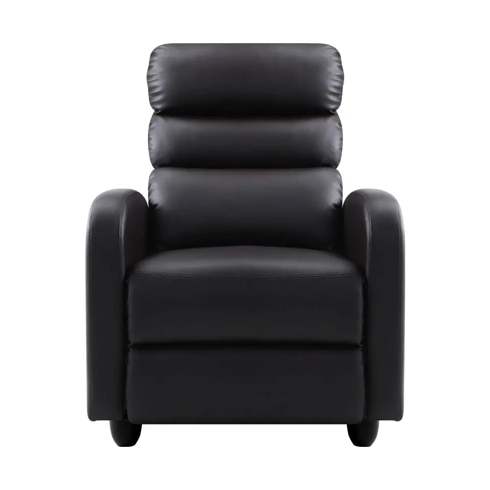 Artiss Recliner Armchair Brown Faux Leather Bolivia - Chez Guru