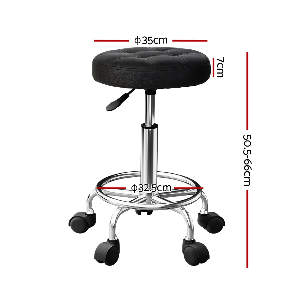 Artiss Salon Stool Round Swivel Chairs Chez Guru