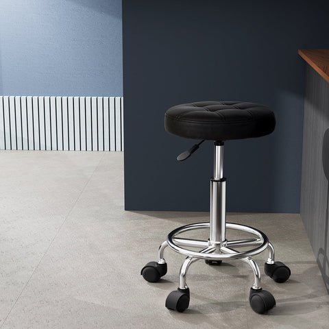 Artiss Salon Stool Round Swivel Chairs Chez Guru