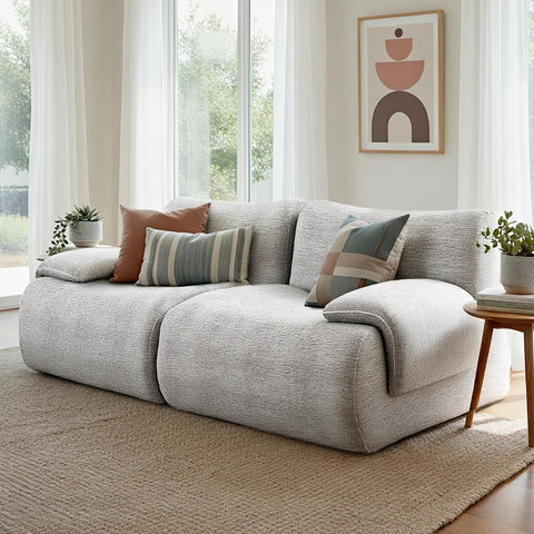 Artiss 2 Seater Sofa Modular Sectional Sofas Couch Bed No Assembly Living Room Grey