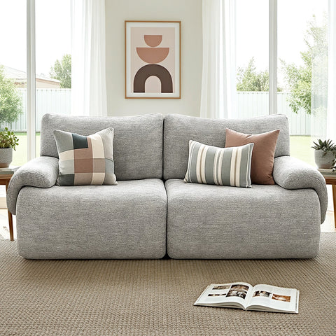 Artiss 2 Seater Sofa Modular Sectional Sofas Couch Bed No Assembly Living Room Grey
