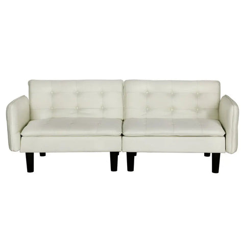 Artiss Sofa Bed 3 Seater Tufted Faux Linen Beige - Chez Guru
