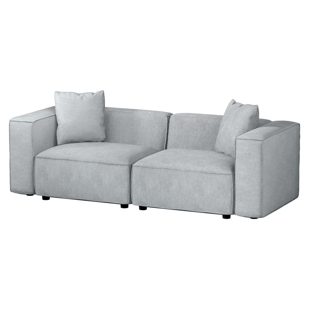 Artiss Modular Sofa Chaise Set 2-Seater Grey Chez Guru