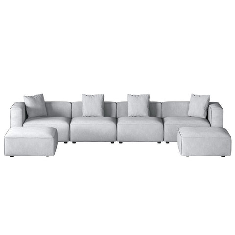 Artiss Modular Sofa Chaise Set 6-Seater Grey Chez Guru