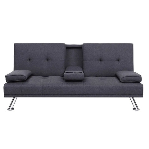 Artiss Sofa Bed 175CM Dark Grey Fabric - Chez Guru