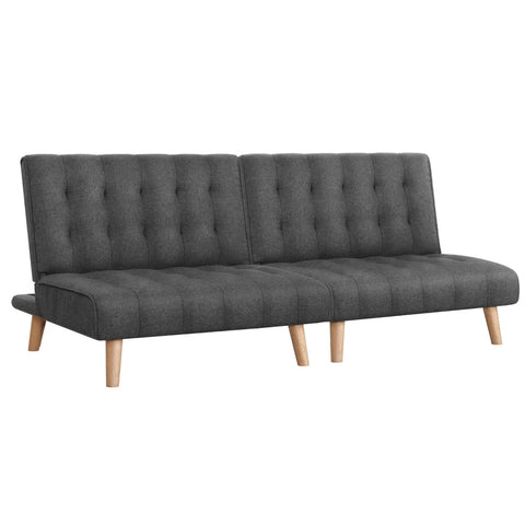Artiss 2x Sofa Bed Couch Single Seater Fabric Grey Chez Guru