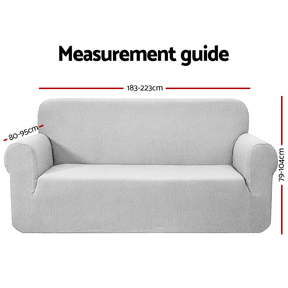 Artiss Sofa Cover Couch Covers 3 Seater High Stretch Grey Chez Guru