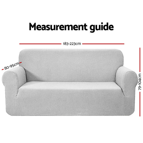 Artiss Sofa Cover Couch Covers 3 Seater High Stretch Grey Chez Guru
