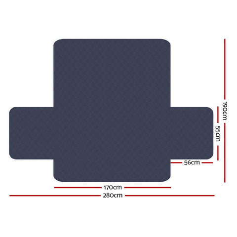 Artiss Sofa Cover Couch Covers 3 Seater Quilted Dark Grey Chez Guru