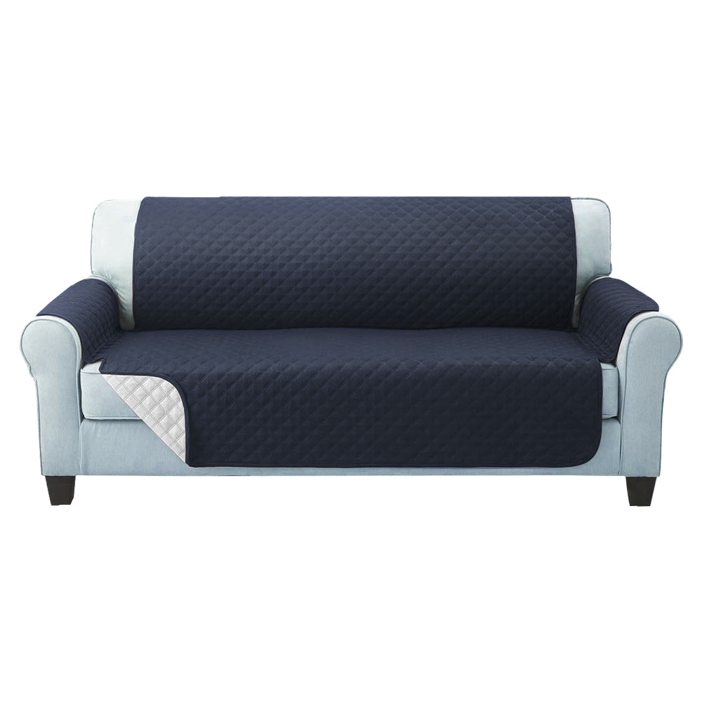 Artiss Sofa Cover Couch Covers 3 Seater Quilted Dark Grey Chez Guru