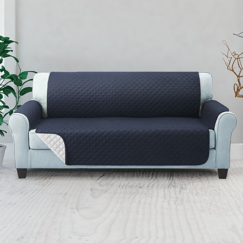 Artiss Sofa Cover Couch Covers 3 Seater Quilted Dark Grey Chez Guru