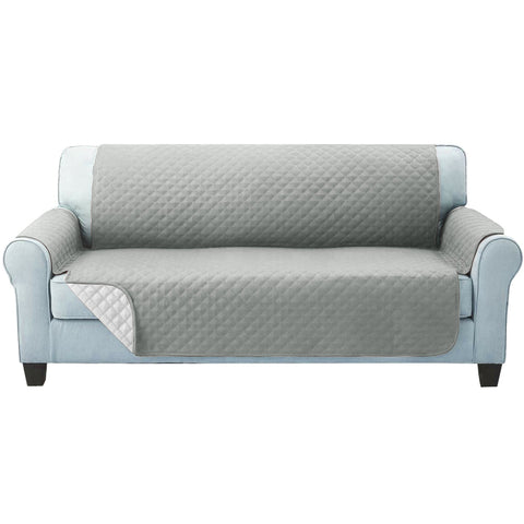 Artiss Sofa Cover Couch Covers 3 Seater Quilted Grey Chez Guru
