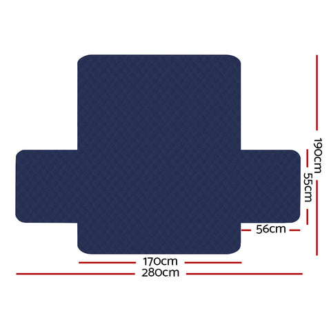 Artiss Sofa Cover Couch Covers 3 Seater Quilted Navy Chez Guru