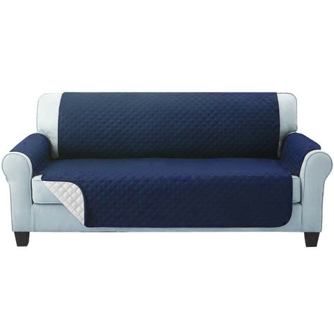 Artiss Sofa Cover Couch Covers 3 Seater Quilted Navy Chez Guru