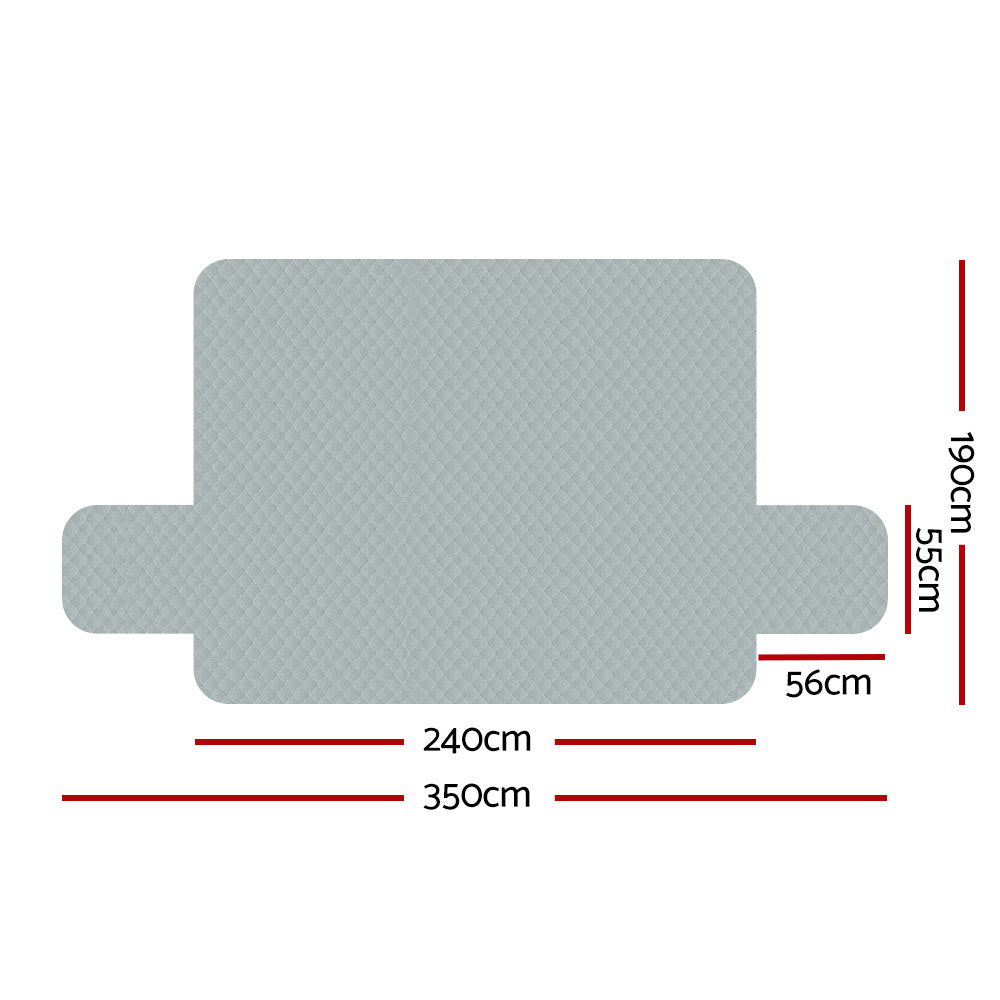 Artiss Sofa Cover Couch Covers 4 Seater 100% Water Resistant Grey Chez Guru