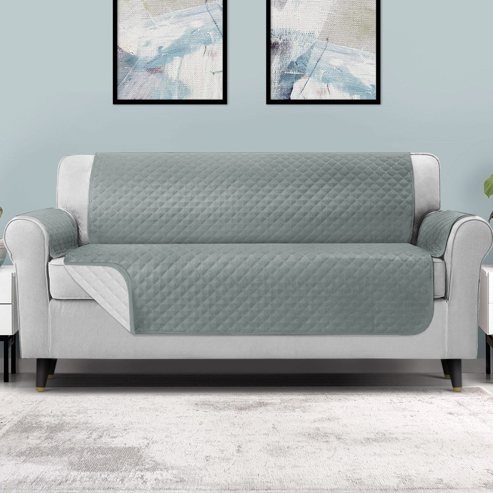 Artiss Sofa Cover Couch Covers 4 Seater 100% Water Resistant Grey Chez Guru