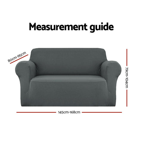 Artiss Sofa Cover Couch Covers 2 Seater Stretch Grey Chez Guru
