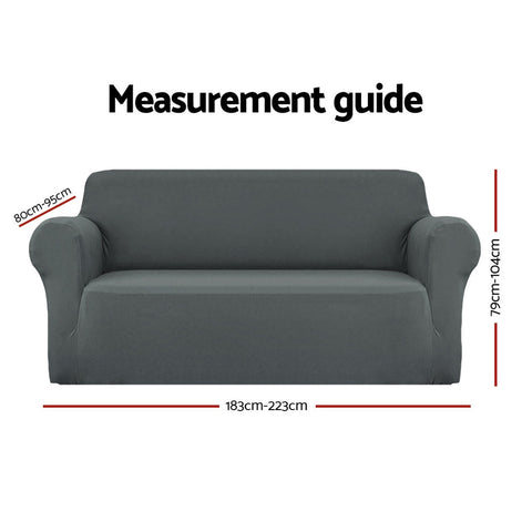 Artiss Sofa Cover Couch Covers 3 Seater Stretch Grey Chez Guru