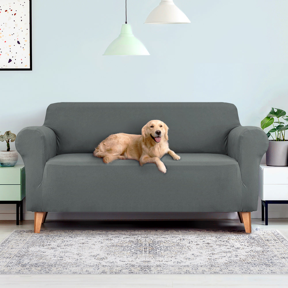 Artiss Sofa Cover Couch Covers 3 Seater Stretch Grey Chez Guru