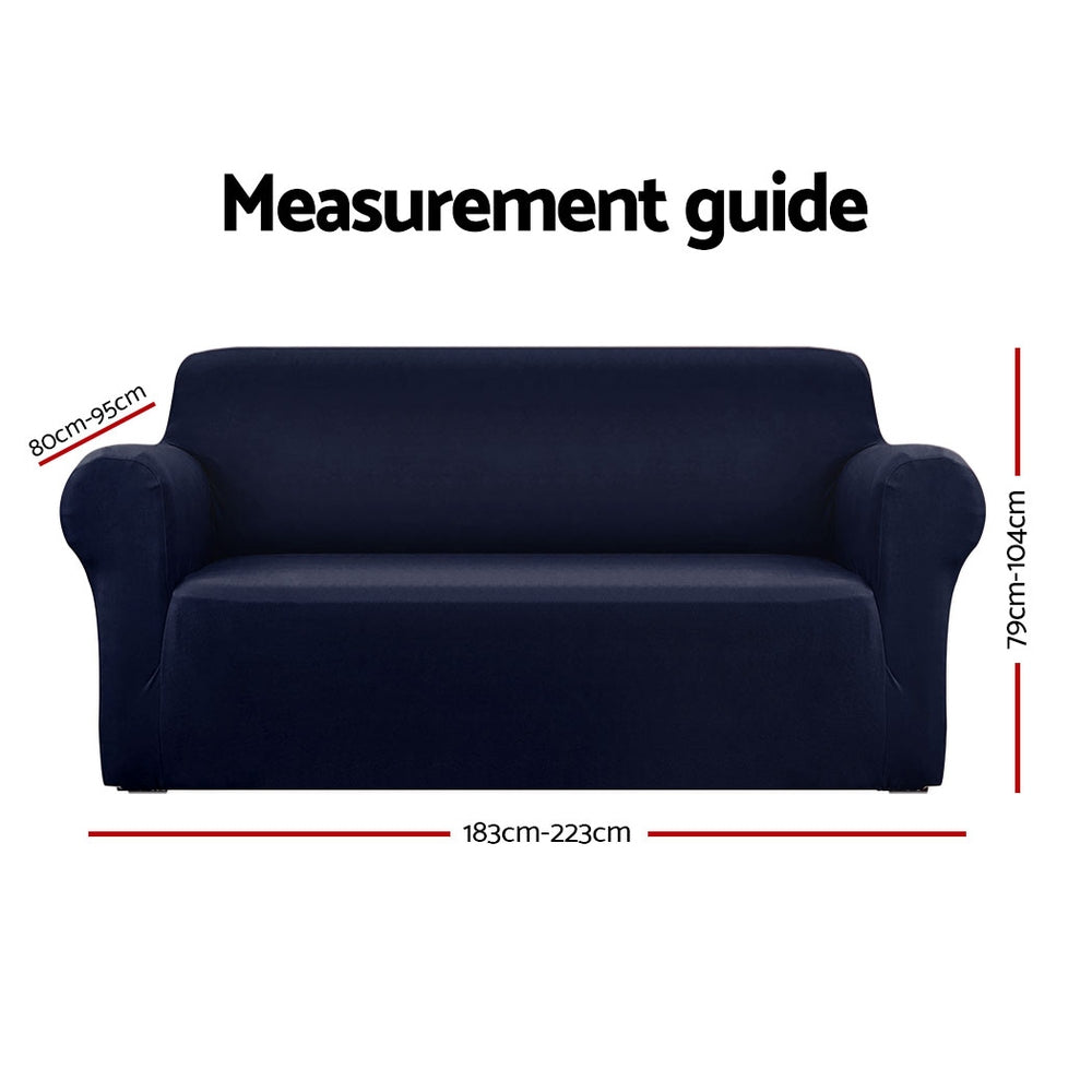 Artiss Sofa Cover Couch Covers 3 Seater Stretch Navy Chez Guru