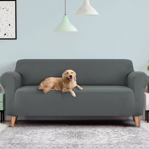 Artiss Sofa Cover Couch Covers 4 Seater Stretch Grey Chez Guru