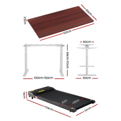 Artiss 400mm Treadmill Electric Walking Pad with 120cm Automatic Standing Desk Chez Guru