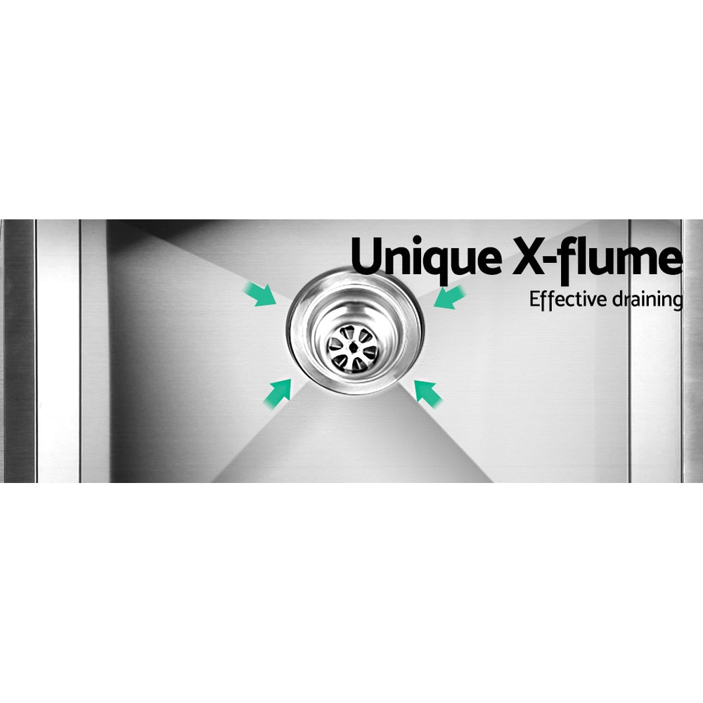 Cefito Kitchen Sink 53X50CM Stainless Steel Basin Single Bowl Silver Chez Guru