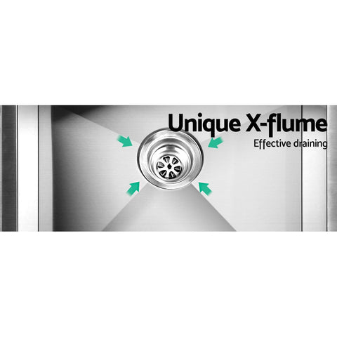 Cefito Kitchen Sink 53X50CM Stainless Steel Basin Single Bowl Silver Chez Guru