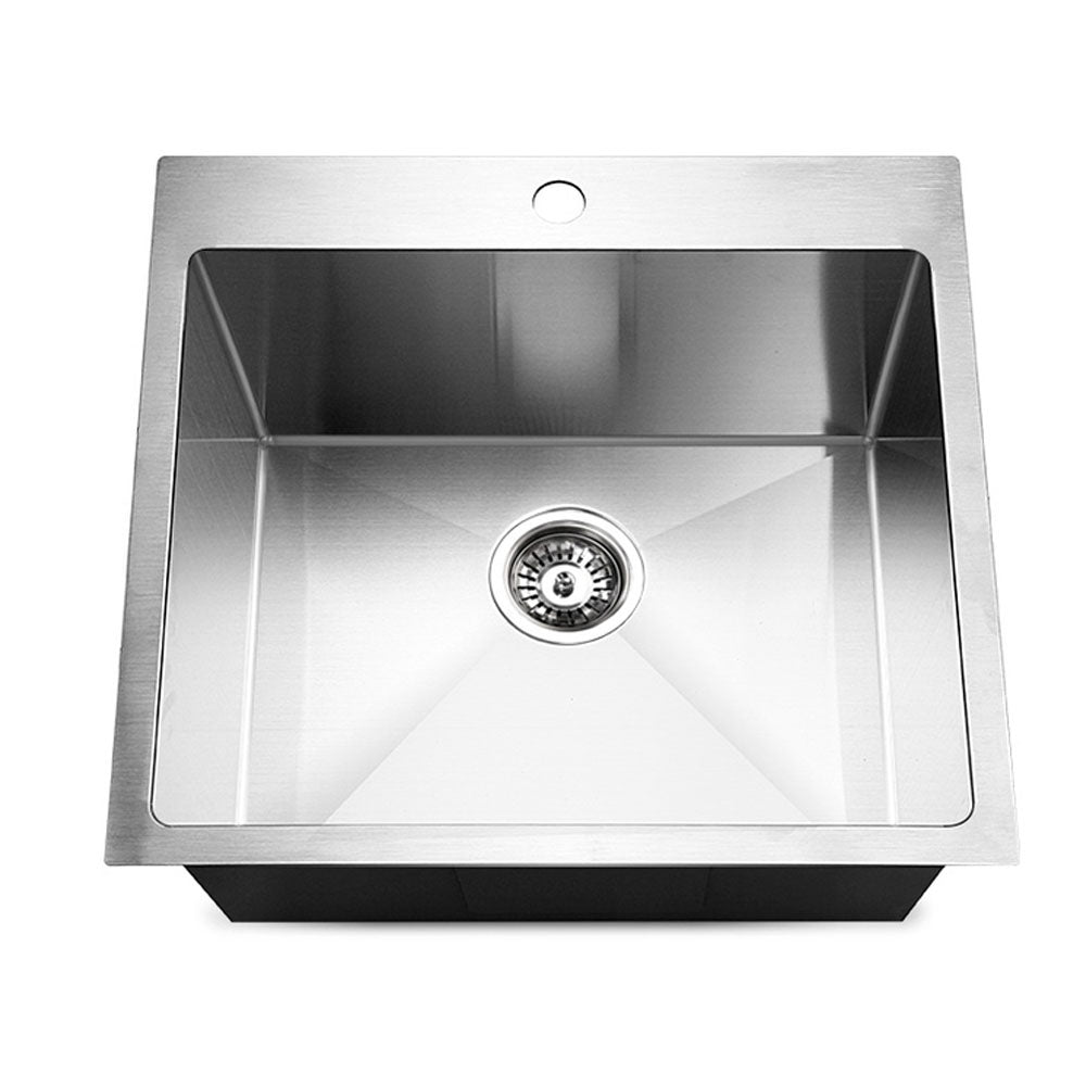 Cefito Kitchen Sink 53X50CM Stainless Steel Basin Single Bowl Silver Chez Guru