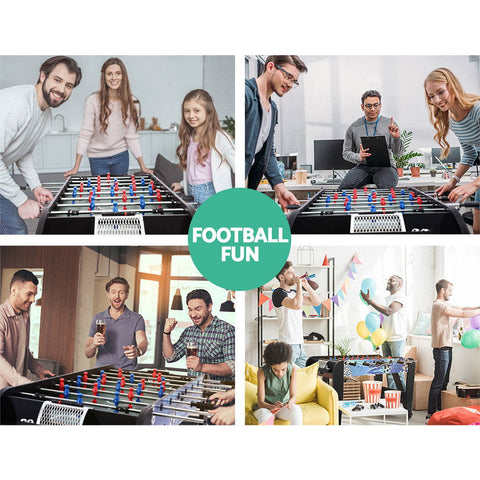 4FT Soccer Table Foosball Football Game Home Family Party Gift Playroom Blue Chez Guru