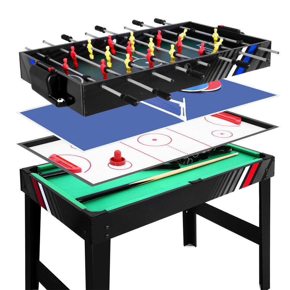 4-in-1 Games Table Soccer Foosball Pool Table Tennis Air Hockey Home Party Gift Chez Guru