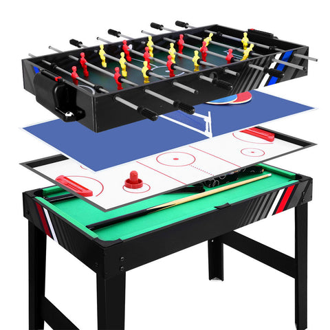 4-in-1 Games Table Soccer Foosball Pool Table Tennis Air Hockey Home Party Gift Chez Guru