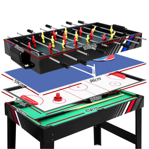 4-in-1 Games Table Soccer Foosball Pool Table Tennis Air Hockey Home Party Gift Chez Guru