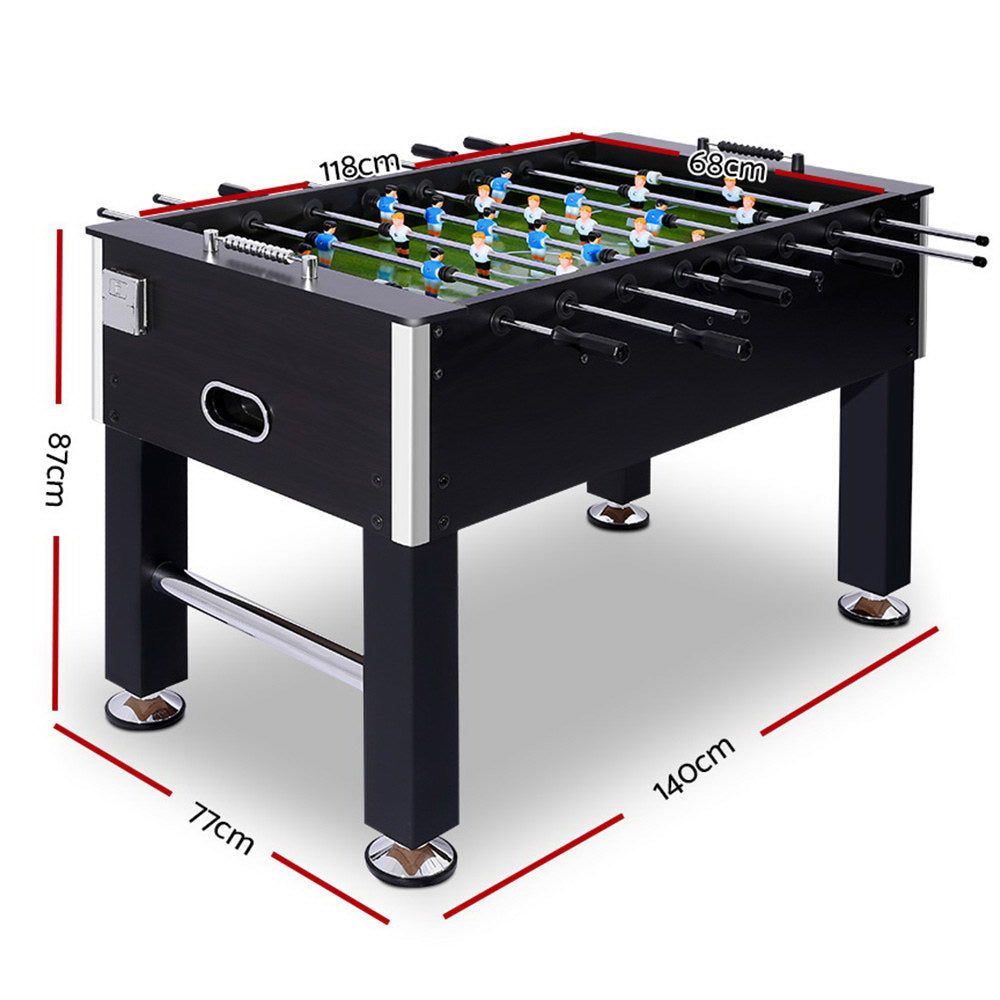 5FT Soccer Table Foosball Football Game Home Family Party Gift Playroom Black Chez Guru
