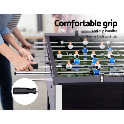 5FT Soccer Table Foosball Football Game Home Family Party Gift Playroom Black Chez Guru