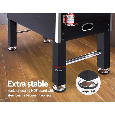 5FT Soccer Table Foosball Football Game Home Family Party Gift Playroom Black Chez Guru