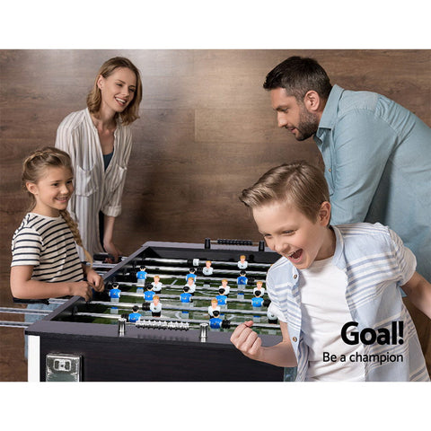 5FT Soccer Table Foosball Football Game Home Family Party Gift Playroom Black Chez Guru