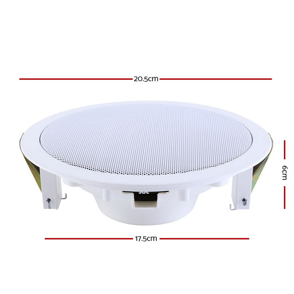 2 x 6" In Ceiling Speakers Home 80W Speaker Theatre Stereo Outdoor Multi Room Chez Guru