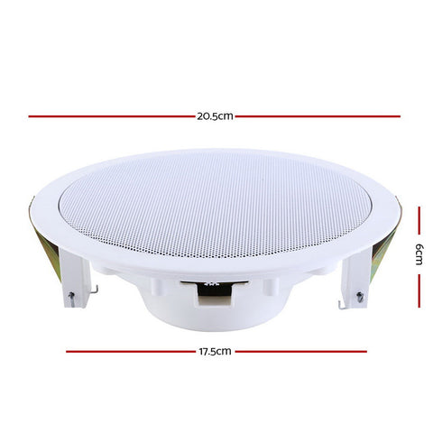 2 x 6" In Ceiling Speakers Home 80W Speaker Theatre Stereo Outdoor Multi Room Chez Guru