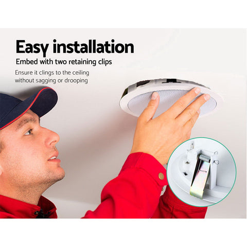 2 x 6" In Ceiling Speakers Home 80W Speaker Theatre Stereo Outdoor Multi Room Chez Guru