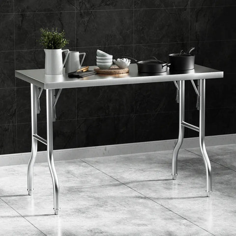 Cefito Stainless Steel Kitchen Benches Work Bench Food Foldable 430 Chez Guru