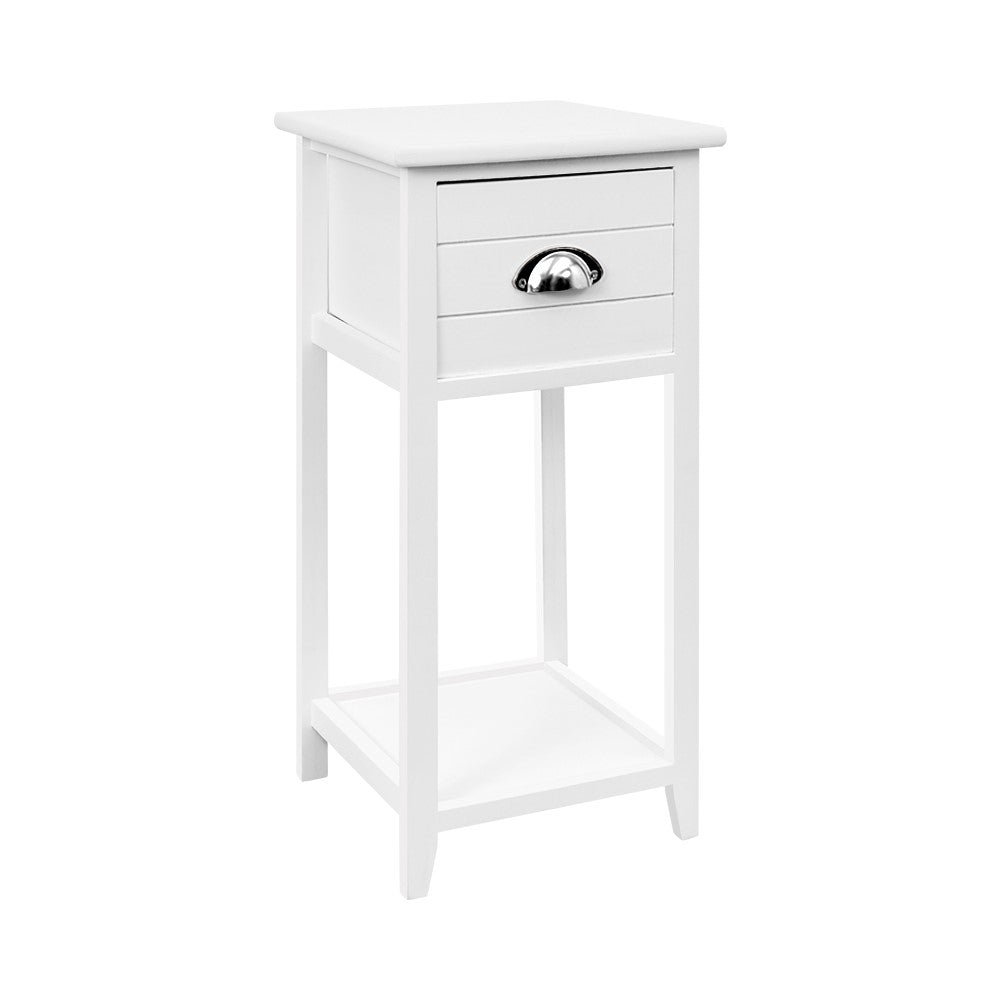 Artiss Bedside Table Vintage - THYME White Chez Guru