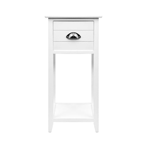 Artiss Bedside Table Vintage - THYME White Chez Guru