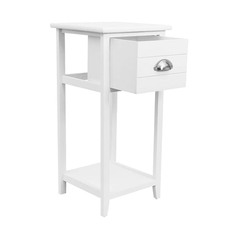 Artiss Bedside Table Vintage - THYME White Chez Guru